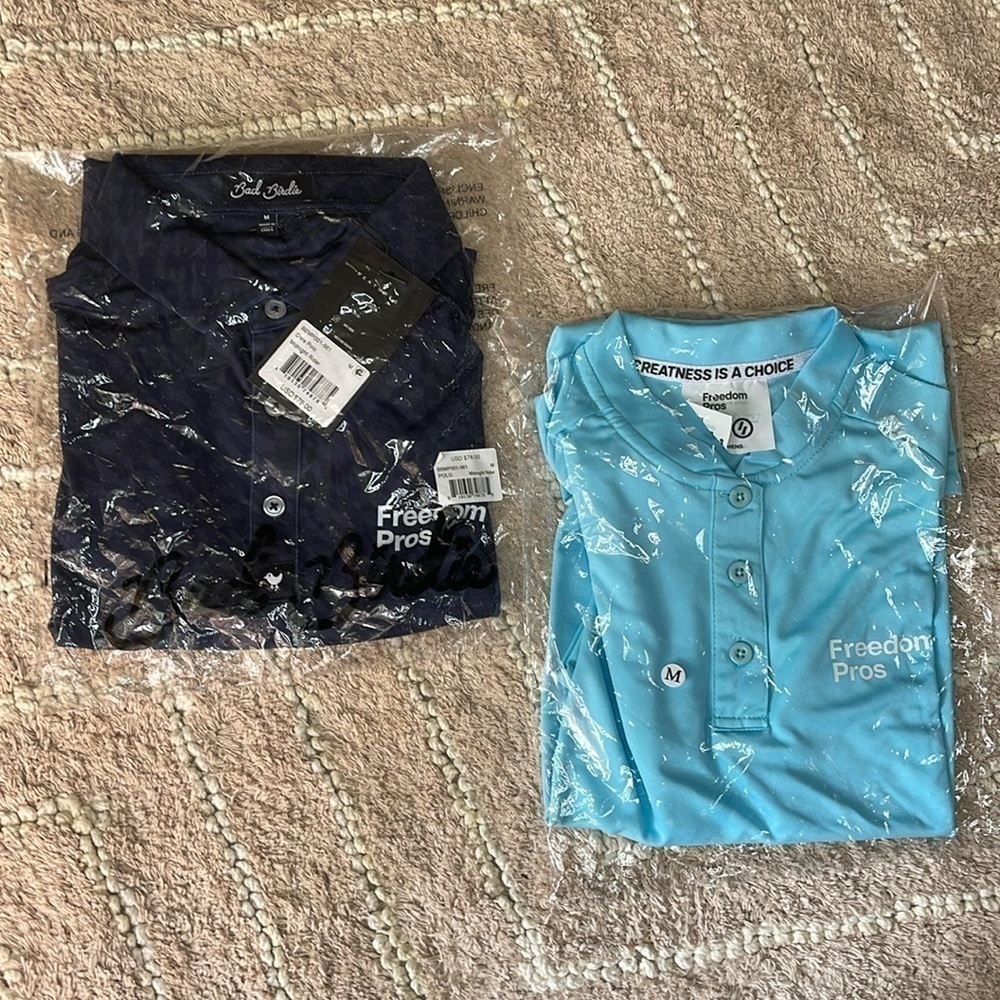 Freedom Pros Polo Work-shirts Set of Two Women Medium NWT